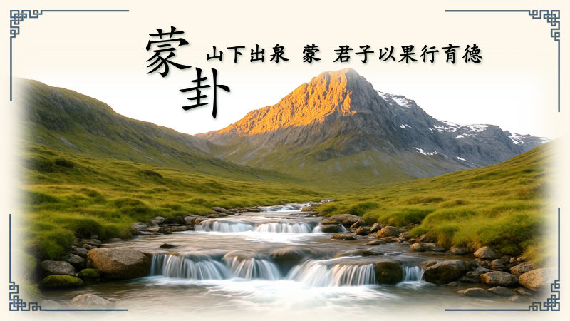 易云：山下出泉蒙君子以果行育德